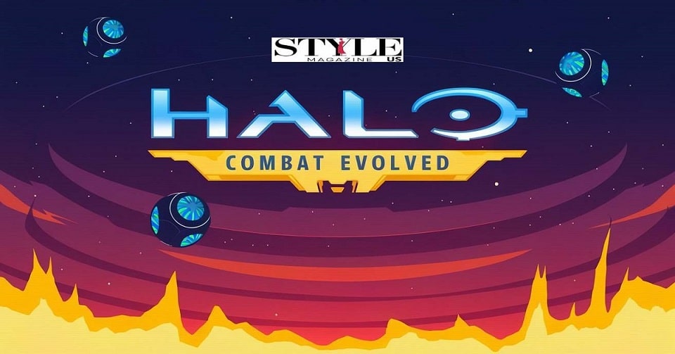 Halo (2003) game icons and banners style magazine